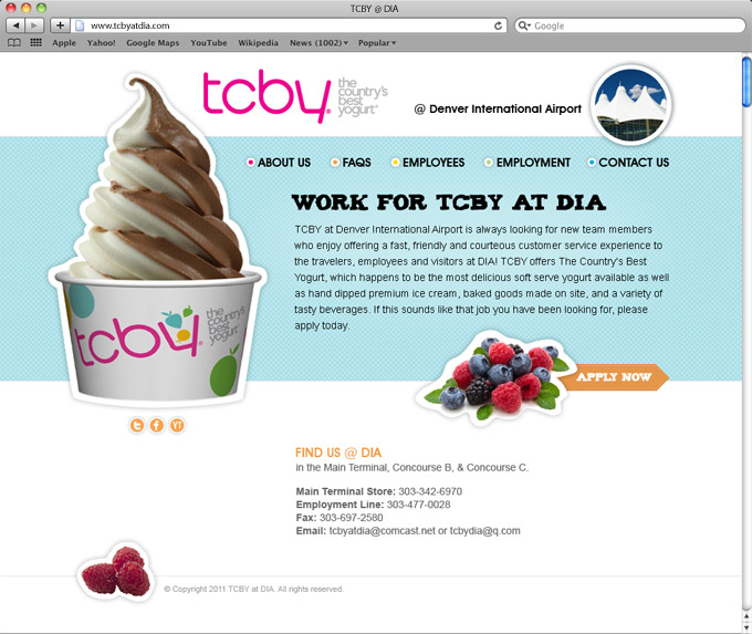 TCBY @ DIA Home Page